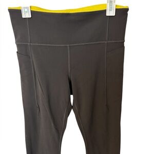 Athleta Gray and Yellow Leggings